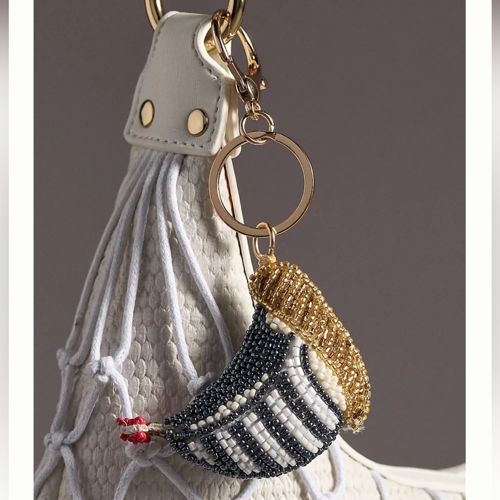 NWT Anthropologie Under the Sea Beaded sailboat Bag Charm